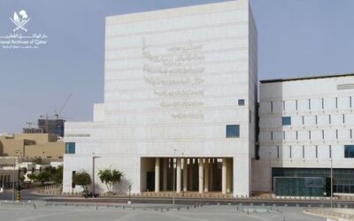 His Highness the Emir of Qatar visits the National Archives, Interior design by GCE.